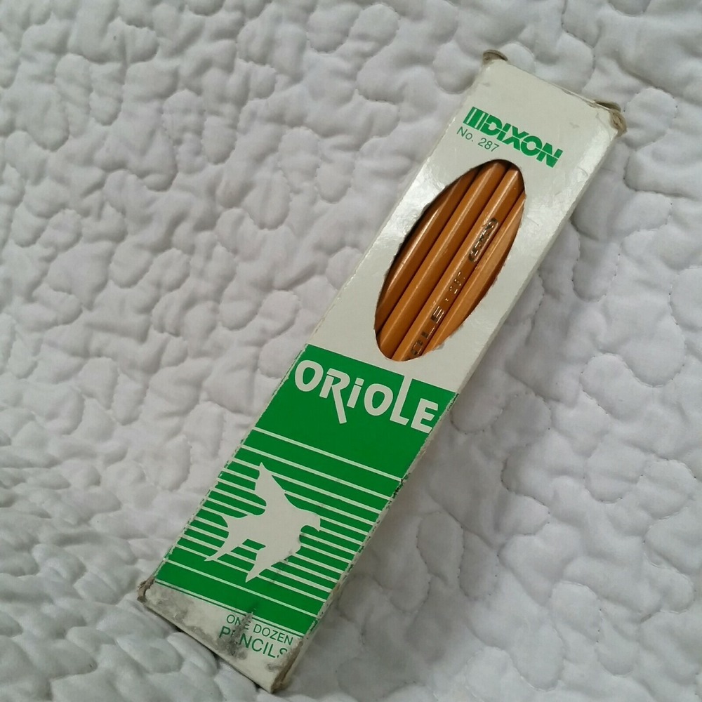 Vintage Dixon Medium No.2 5/10 Wood Pencils 12 Pack One Dozen #287 #2 PMA USA